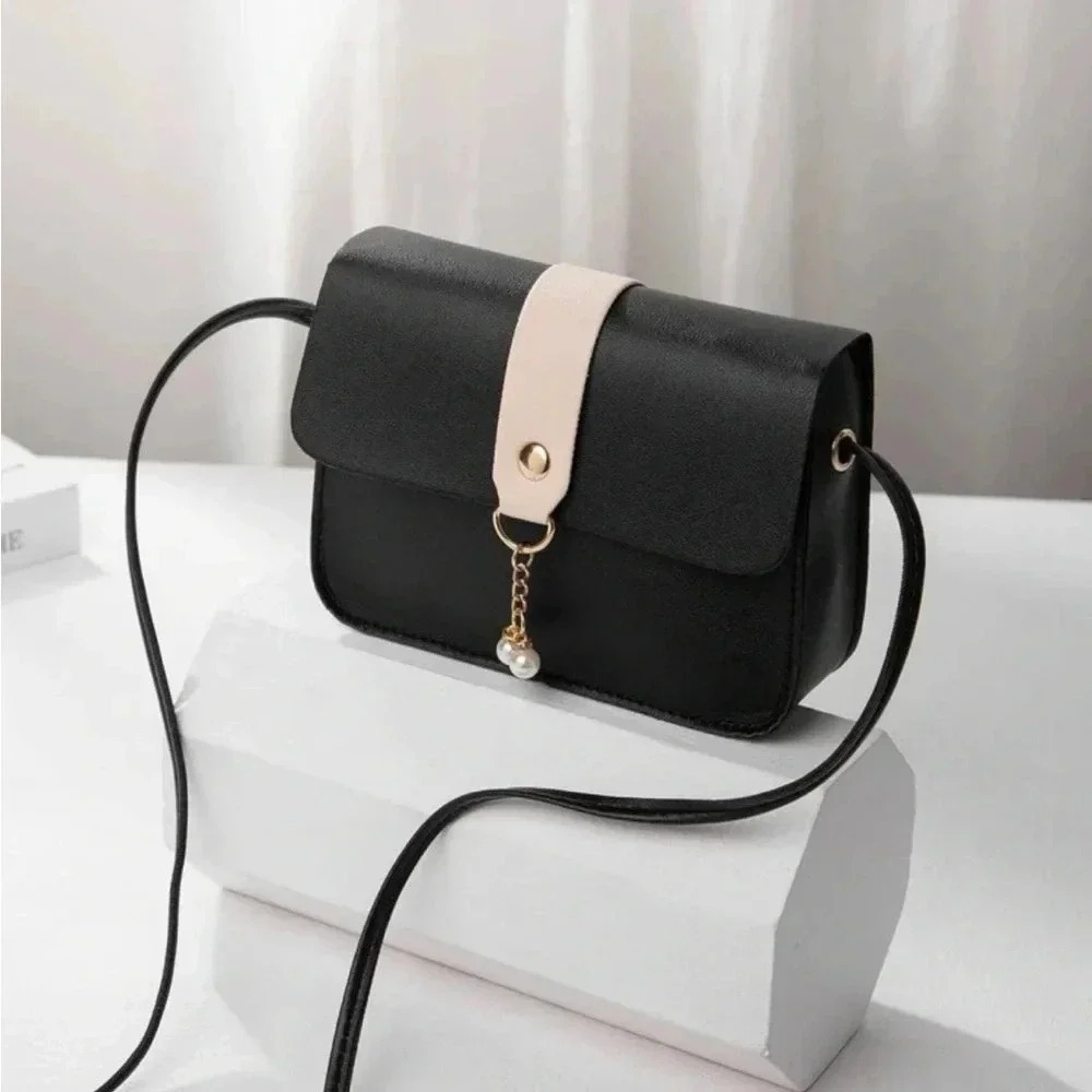 ⚠️Clearance Black And White Color Block Square Crossbody Bag - Picture 4 of 7
